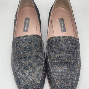 SJP (Sarah Jessica Parker) Ped Loafer with Glitter Leopard Design